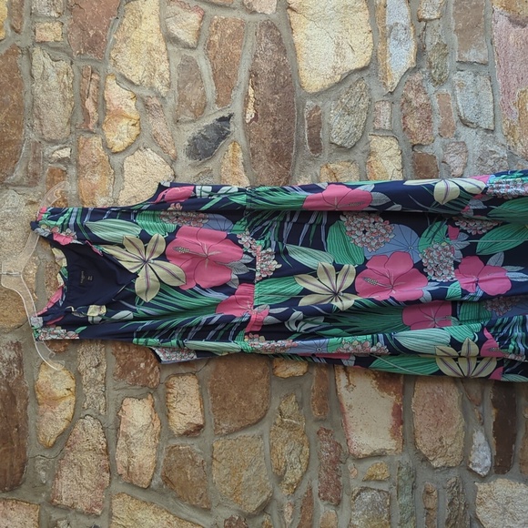 talbots voile hibiscus maxi dress - Picture 3 of 14